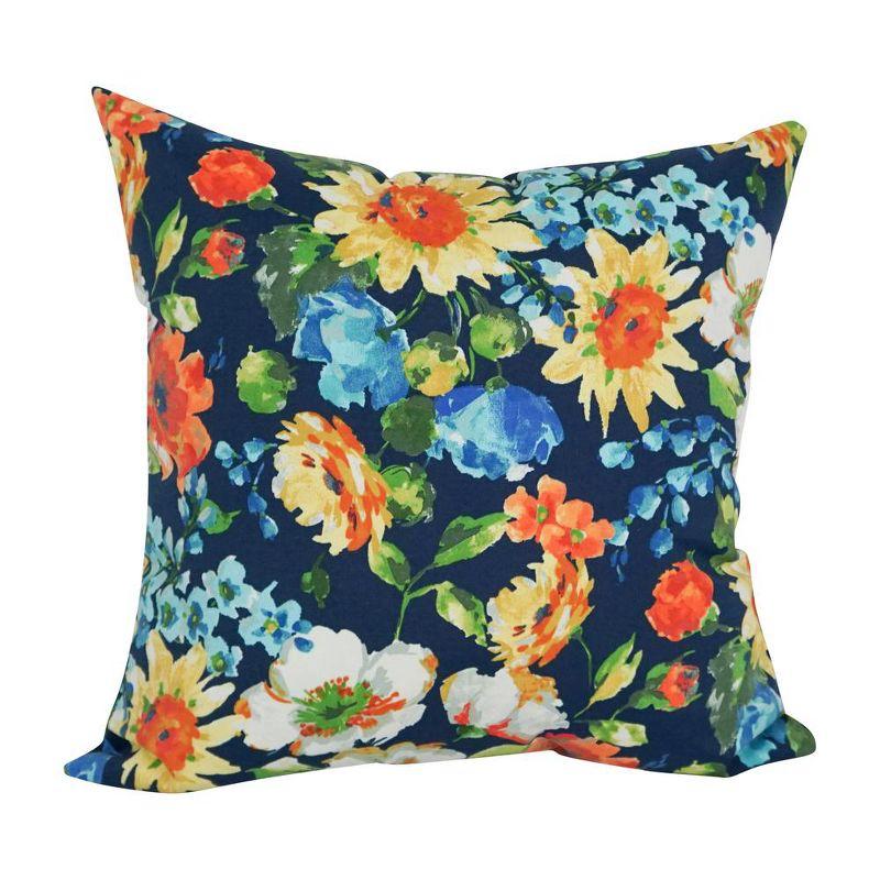 Colorful Floral 25-inch Water-Resistant Outdoor Throw Pillows (Set of 2)