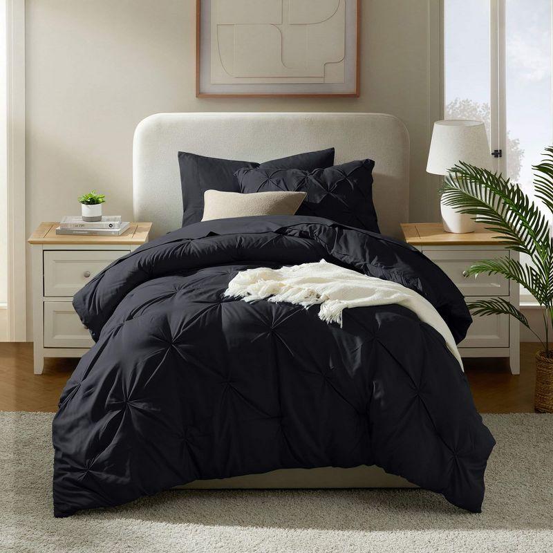Bed-in-A-Bag Pleated Comforter Set with Bed Sheets