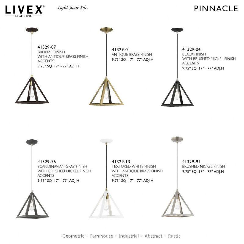 Livex Lighting Pinnacle 1 - Light Pendant in  Black/Brushed Nickel