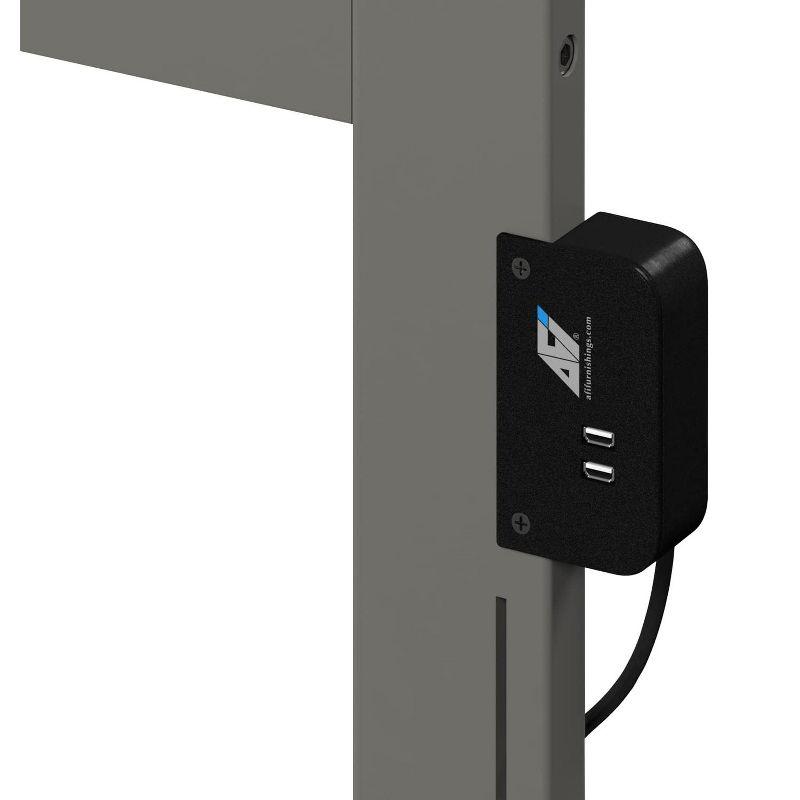 AFI Furnishings Richmond Twin Extra Long Traditional Bed with Open Footboard and Turbo Charger in Grey