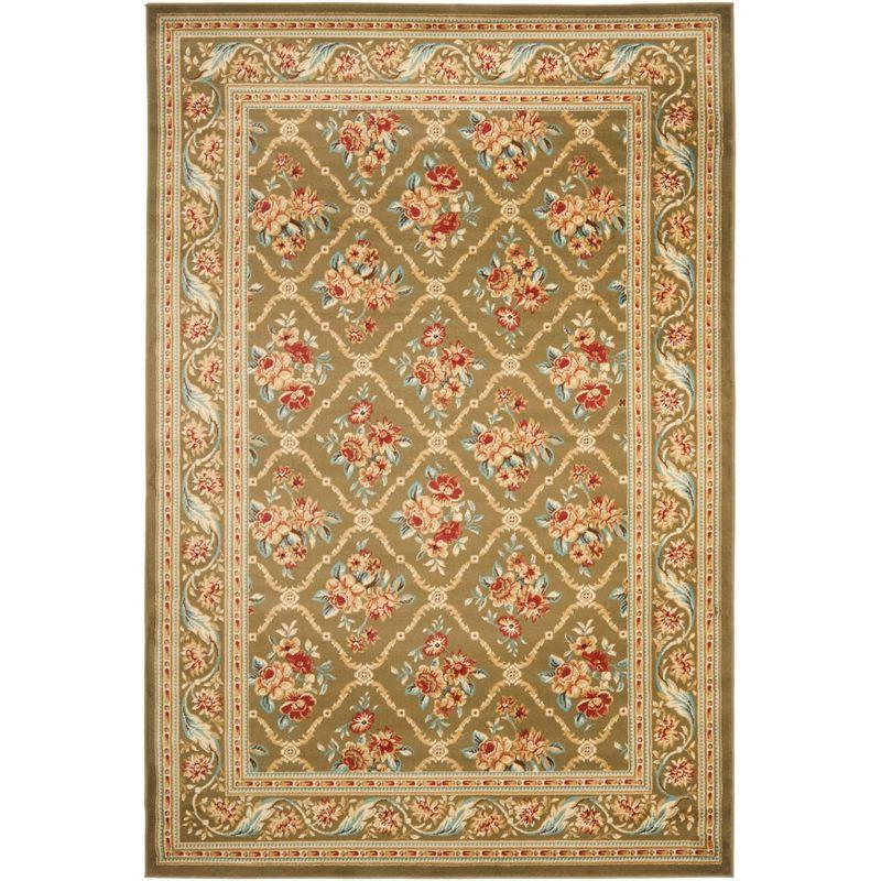 Lyndhurst LNH556 Power Loomed Area Rug - Green/Green - 5'3"x7'6" - Safavieh.