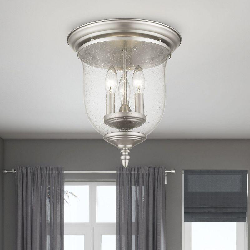 Livex Lighting Legacy 3 - Light Flush Mount in  Brushed Nickel
