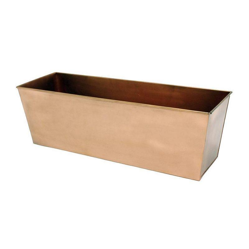 Medium Copper Plated Galvanized Steel Rectangular Planter Box