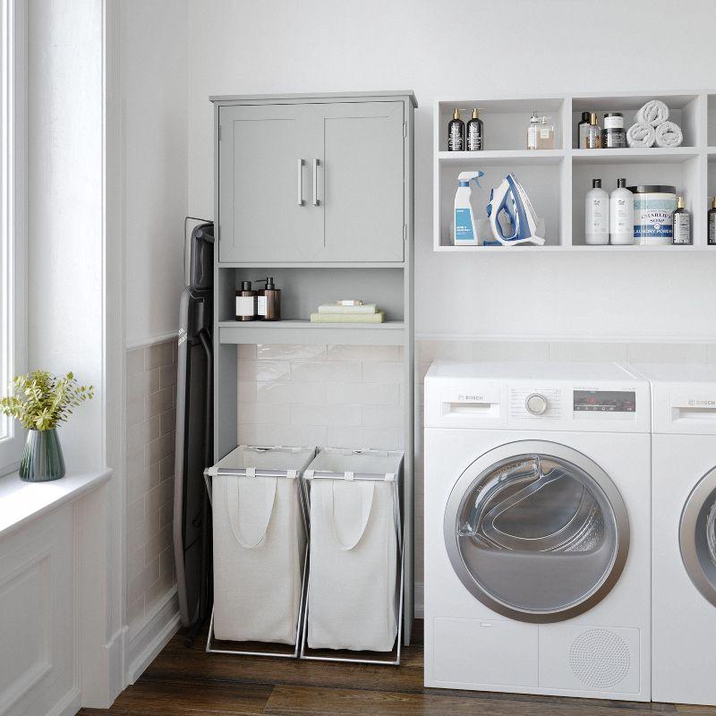 Vega Modern Over the Toilet Cabinet with Shelves and Magnetic Closure Doors