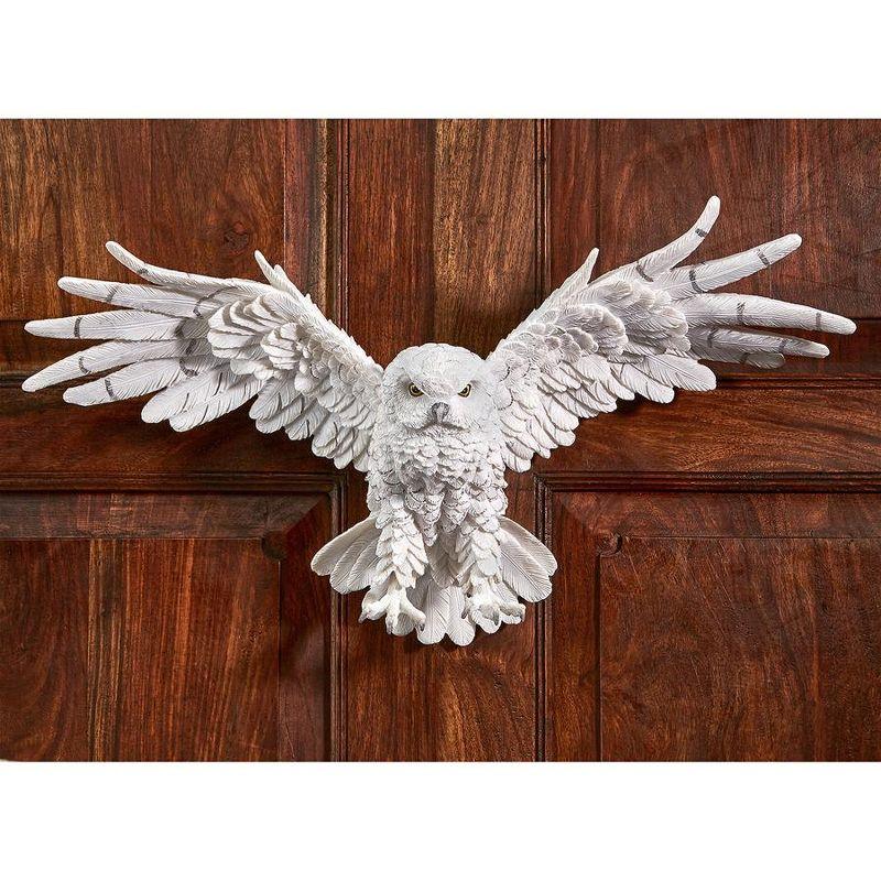 Mystical Snowy Owl Resin Wall Sculpture