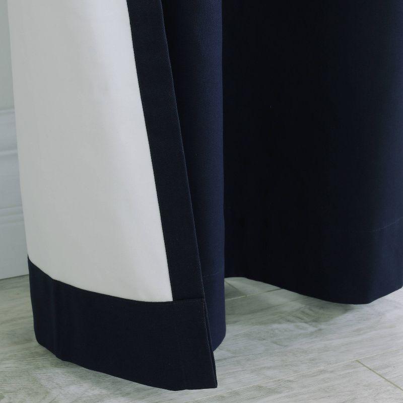 Navy Cotton Tab Top Room-Darkening Drape Panels, 40 x 72 inches