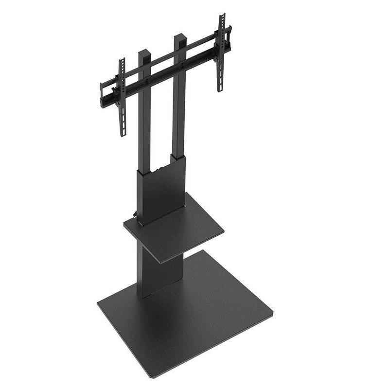 Monoprice TV Mount and Stand - Black, With Shelf for Displays 37in to 70in, Max Weight 88lbs., VESA Patterns up to 600x400 - Commercial Series
