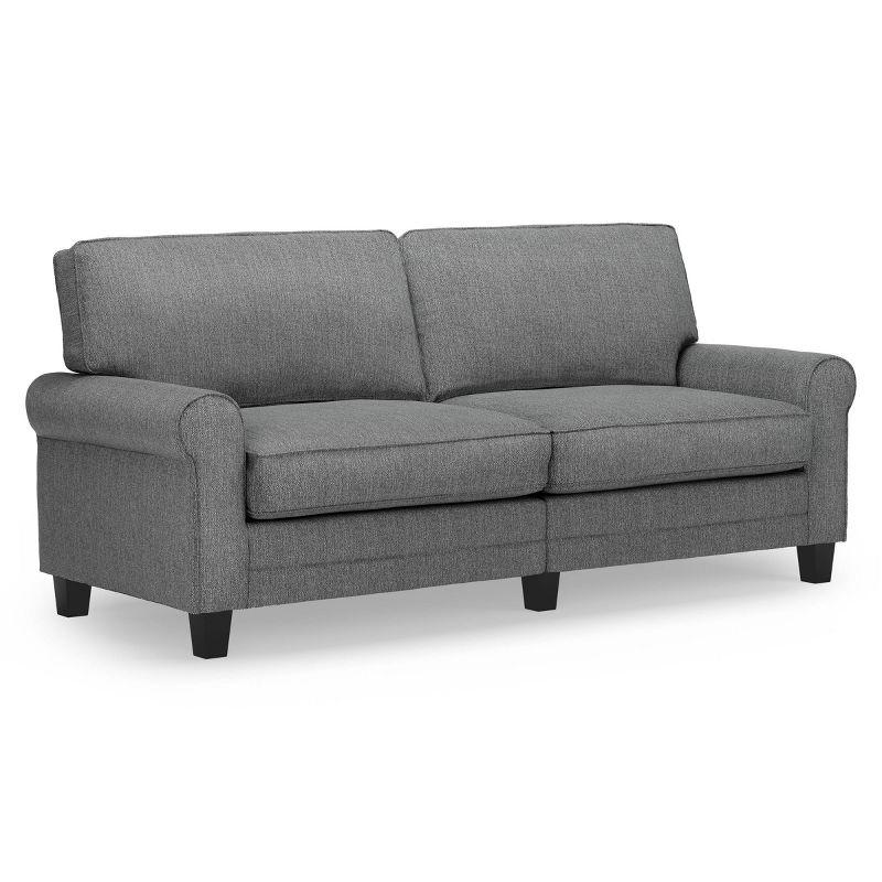 Serta Copenhagen 78" Rolled Arm Sofa, Easy Care Fabric, Soft Pillow Back, Pocket Coil Seat Cushions