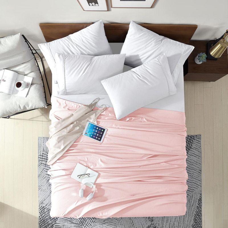 Swift Home | 1-Piece Microfiber Flat Sheet Cream Queen