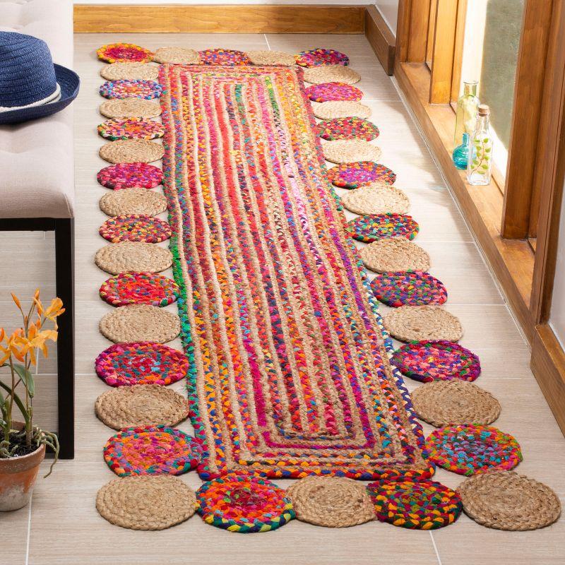 Cape Cod CAP201 Woven Indoor Runner Rug - Red/Multi - 2'3"x12' - Safavieh