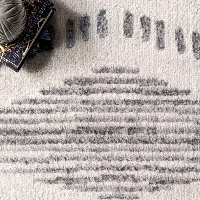 Briggs Contemporary Striped Rug Light Gray - nuLOOM