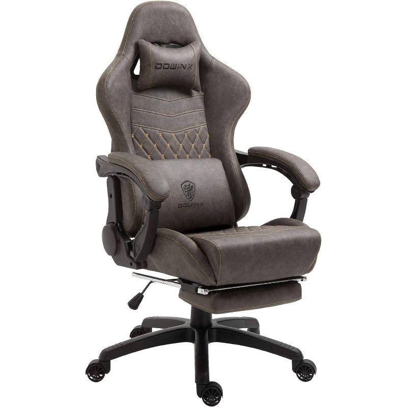 Dowinx Adjustable Ergonomic Swiveling PC & Racing Game Chair with Footrest