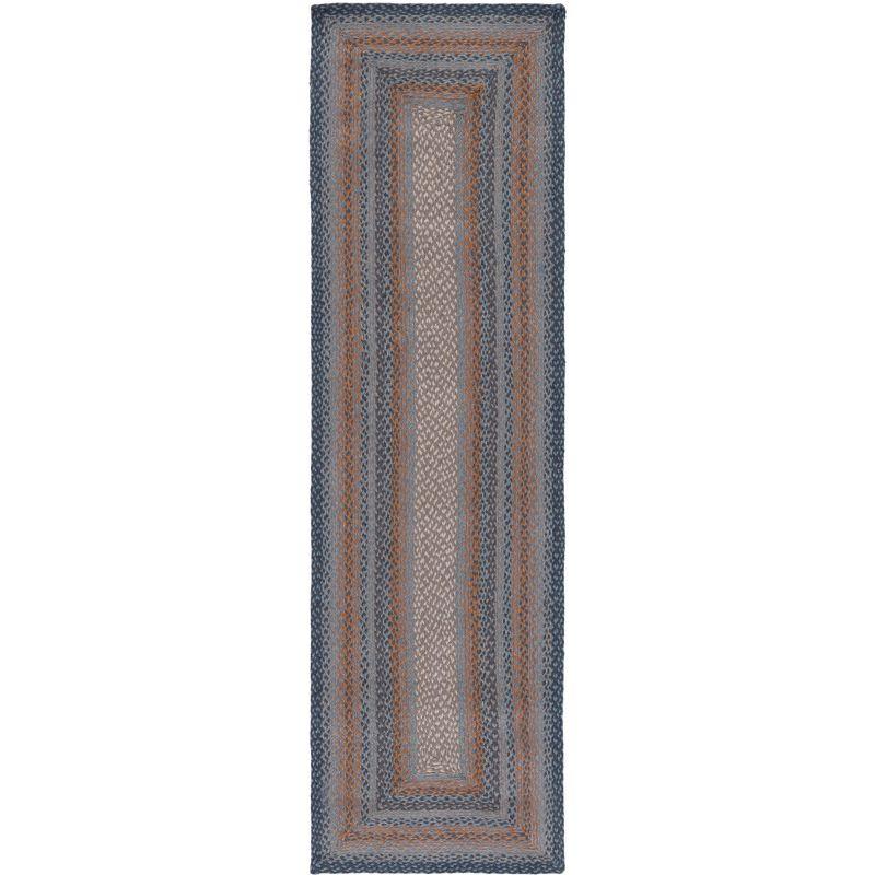 Braided BRD652 Flat Weave Indoor Runner Rug - Grey/Brown - 2'3"x8' - Safavieh