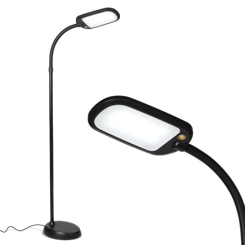 Brightech Litespan Slim 55 in. Industrial Dimmable LED Directional Task Floor Lamp