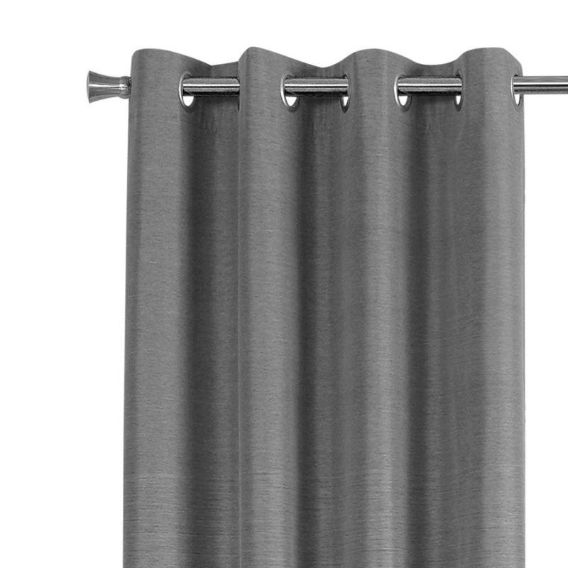 Monarch Specialties Curtain Panel 2Pcs Set  100 Blackout Grommet Living Room Bedroom Kitchen Thermal Insulation Polyester Grey Contemporary Modern