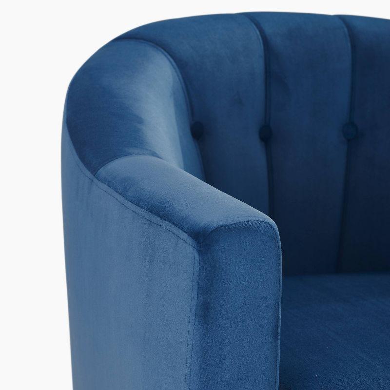 Ivey 28.5" Blue Velvet Barrel Accent Chair