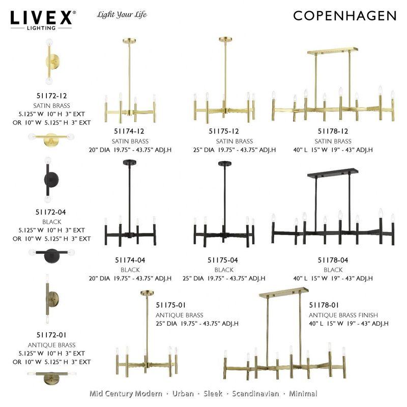 Livex Lighting Copenhagen 2 - Light Wall Light in  Black