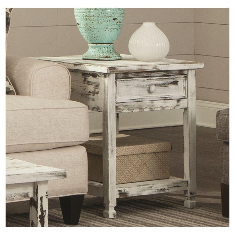 Rustic Cottage End Table - Rustic Antique Finish - Alaterre