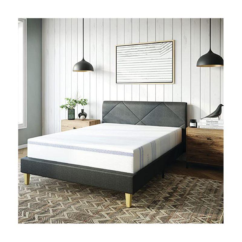 Vibe Gel Memory Foam 12-Inch Mattress | CertiPUR-US Certified | Bed-in-a-Box, Twin, White