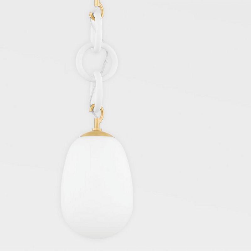 Marina Pendant Light by Eny Lee Parker x Mitzi - White and Brass / 8.5"