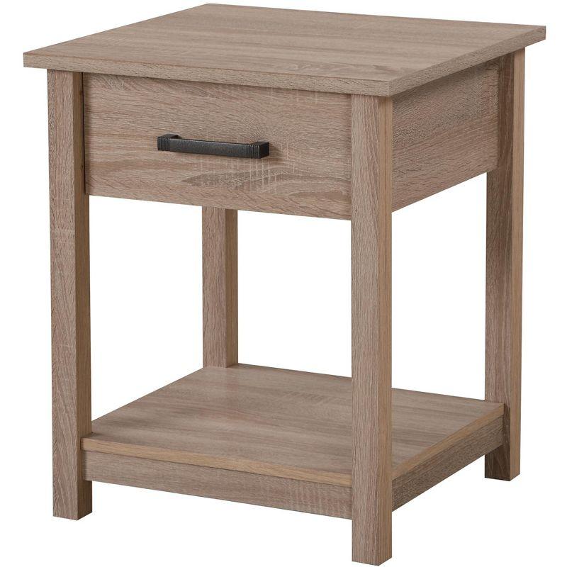 Passion Furniture Salem 1-Drawer Sandle Wood Nightstand (24 in. H x 19 in. W x 20 in. D)