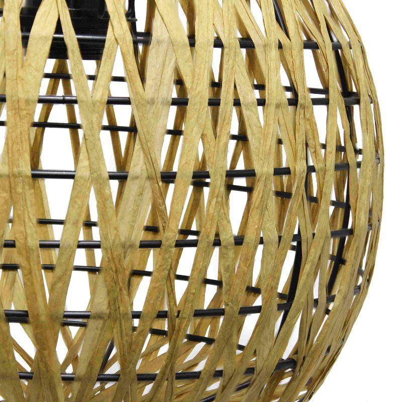 Bohemian Farmhouse 11.38" Woven Paper Rope Pendant Light