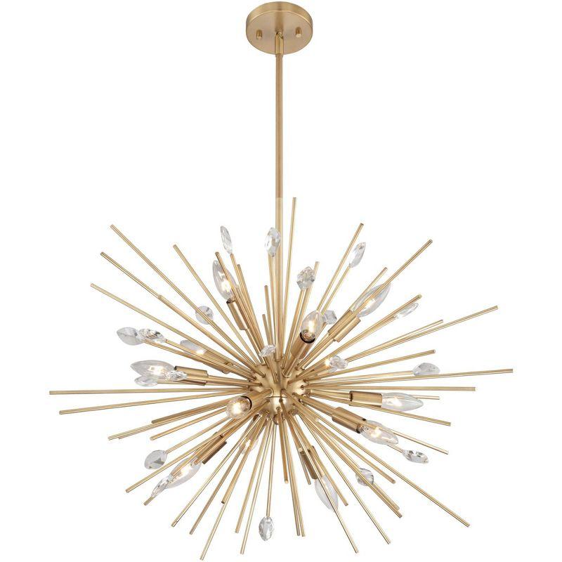 Possini Euro Design Janae Plated Gold Chandelier 29 1/2" Wide Modern Sputnik 12-Light Fixture for Dining Room House Foyer Kitchen Island Entryway