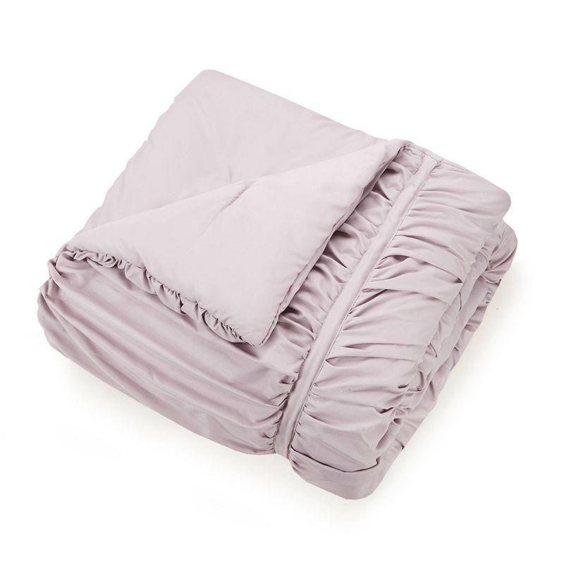 Modern Heirloom Emily Ruched Solid Textured Comforter Set