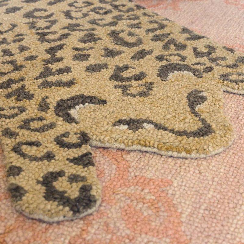 Crane Baby Cheetah Print Handmade 2' x 3' Cotton Area Rug for Baby Nursery or Kid's Room by Crane Baby