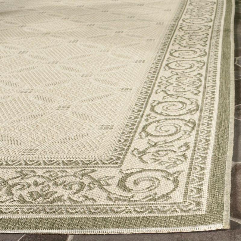 Safavieh Courtyard 27'' Natural/Olive Synthetic Indoor/Outdoor Runner Rug