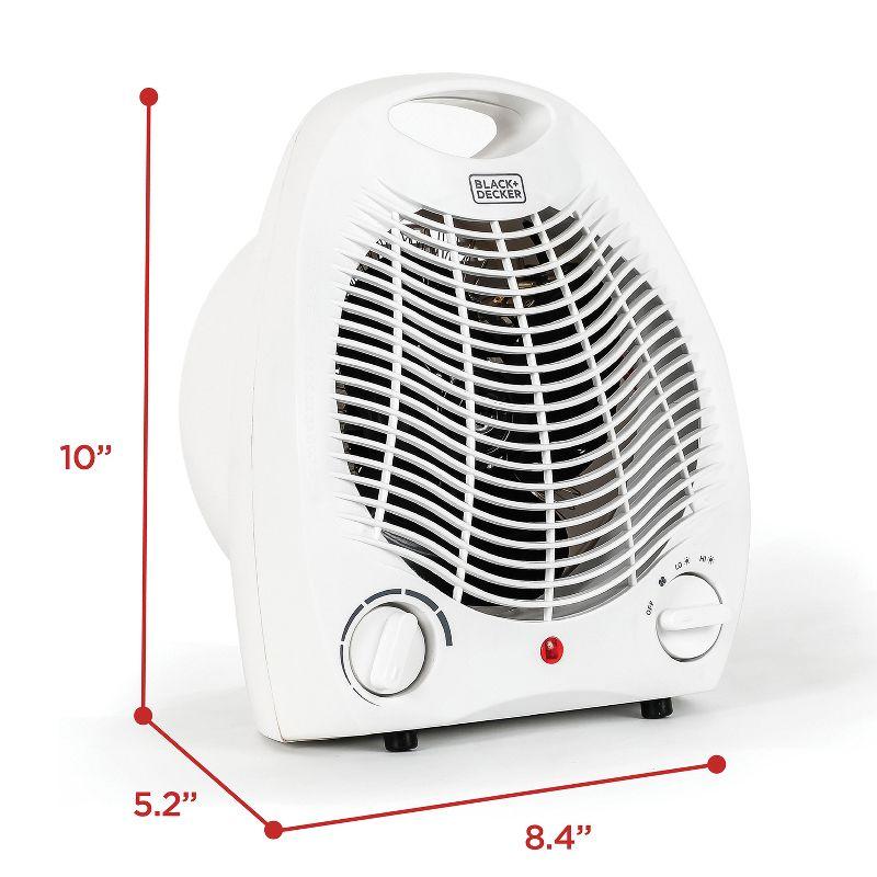 BLACK+DECKER Personal Desktop 1,500 Watt Electric Fan Compact Heater