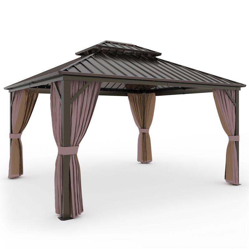 EAGLE PEAK Outdoor Aluminum Frame Hardtop Patio Gazebo