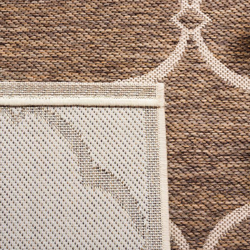 Beach House BHS125 Power Loomed Indoor/Outdoor Area Rug - Beige/Cream - 6'7"x6'7" - Safavieh