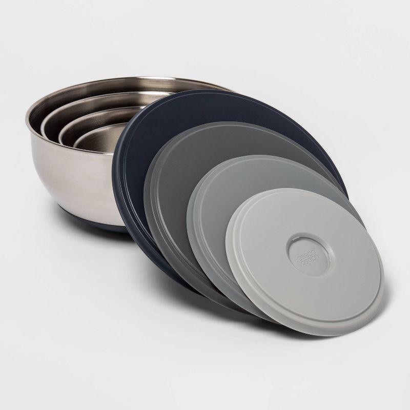 Stainless Steel Nesting Prep & Store Bowl Set with Lids