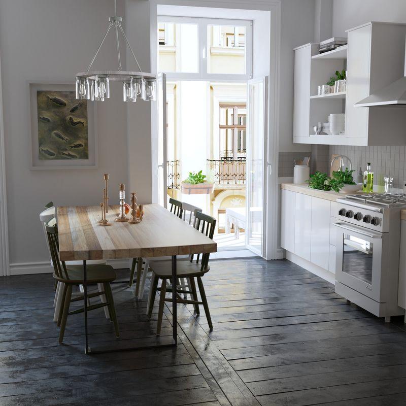 Devon Park 6 - Light Unique / Statement Wagon Wheel Chandelier