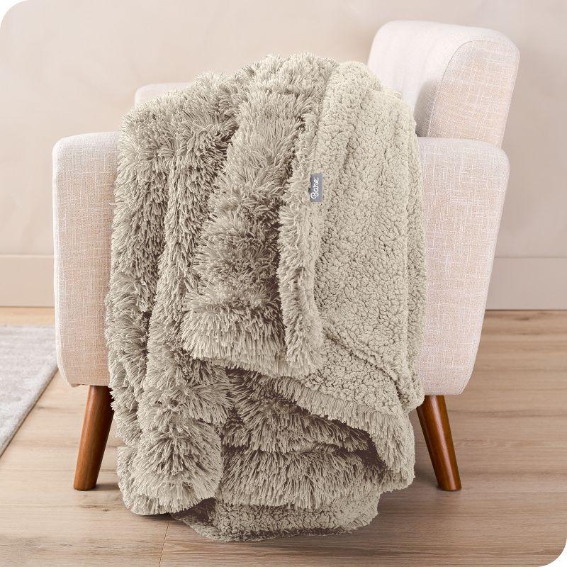 Bare Home Shaggy Faux Fur Sherpa Blanket