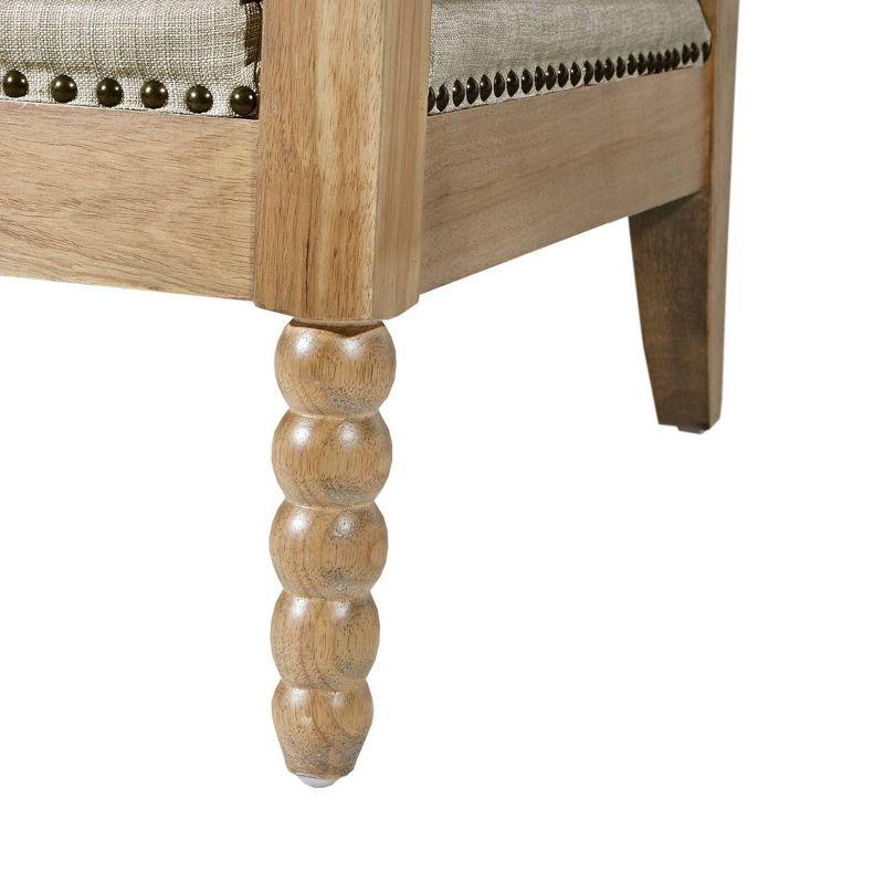 Madison Park Lyla Accent Chair Beige: Upholstered, Plywood Frame, Removable Cushions
