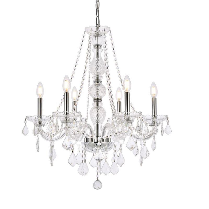 Elegant Lighting Verona 6 light Chrome Chandelier Clear Royal Cut Crystal