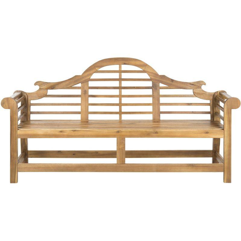 Khara 77" Natural Acacia Wood Garden Bench