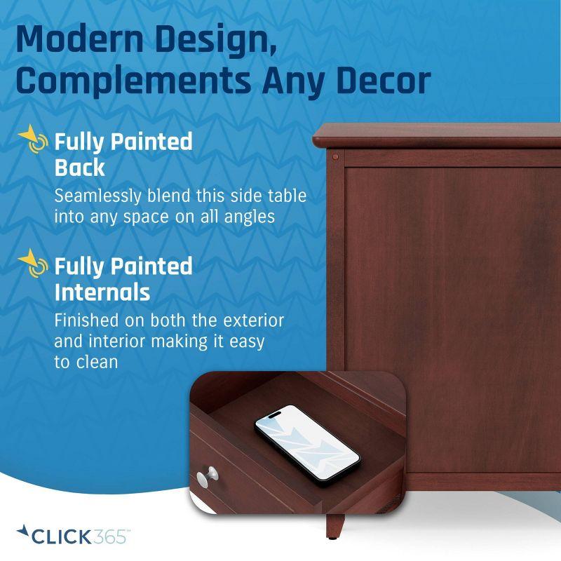 Alcott Side Table with Single Drawer and Storage Cabinet - ClickDecor