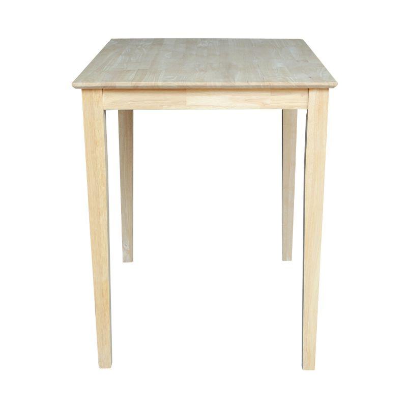 30" X 42" Solid Wood Counter Height Table Unfinished - International Concepts