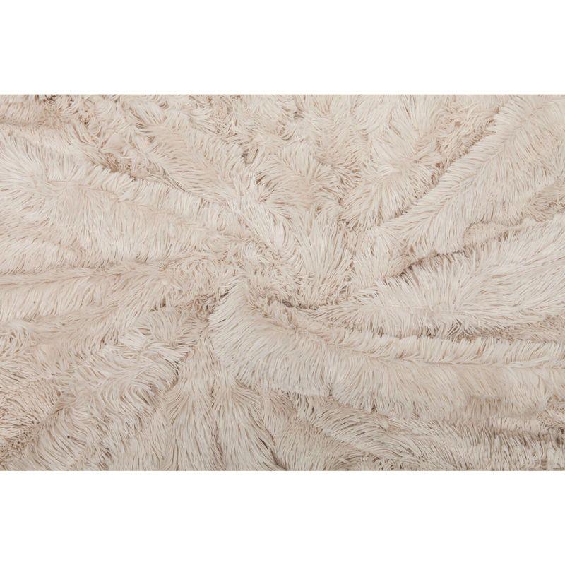 Chanasya Solid Faux Long Fur Fuzzy Throw Blanket