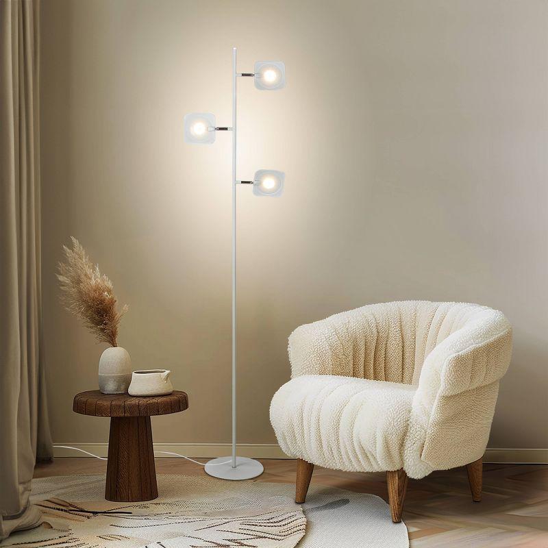 Brightech Tree Modern Dimmable (Includes LED Light Bulb) Tree Floor Lamp Matte White