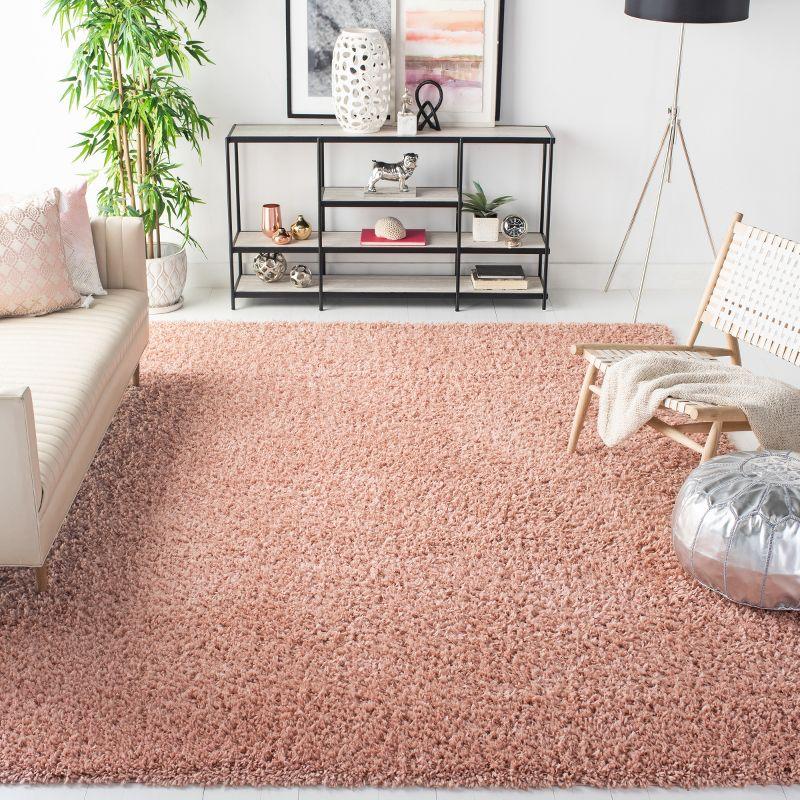 August Shag AUG200 Power Loomed Indoor Area Rug - Rose - 8'x10' - Safavieh