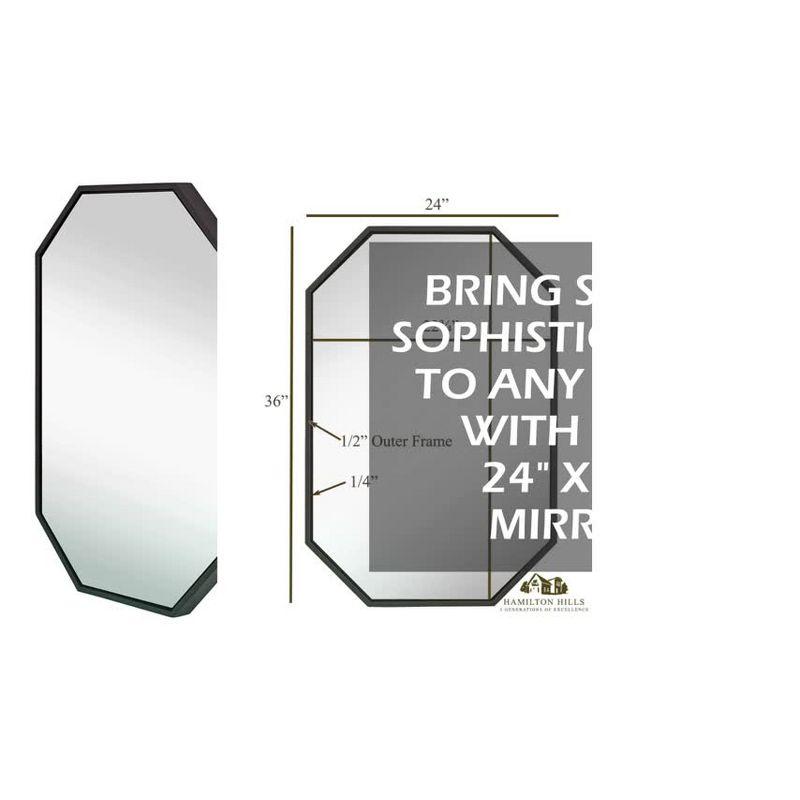 Hamilton Hills 24" x 36" Oval Wenge Framed Wall Mirror