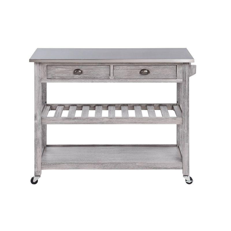 Sonoma Kitchen Cart with Stainless Steel Top  - Boraam