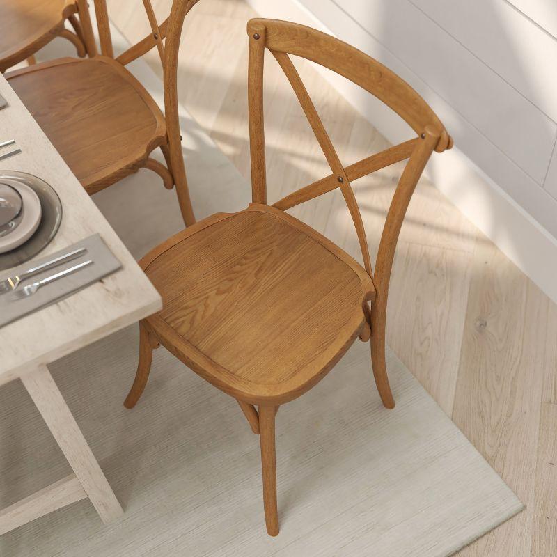 Merrick Lane Bardstown X-Back Bistro Style Wooden High Back Dining Chair