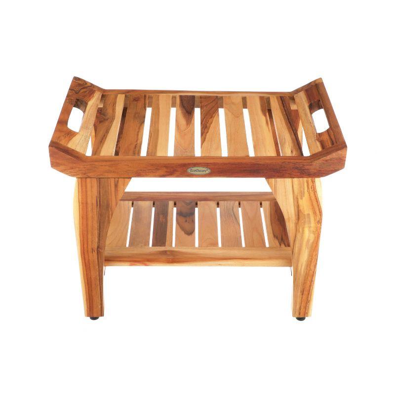 EcoDecors Tranquility by EcoDecors, Teak Shower Bench, Teak Bench Shower, Teak Shower Bench for Inside Shower, Teakwood Shower Bench
