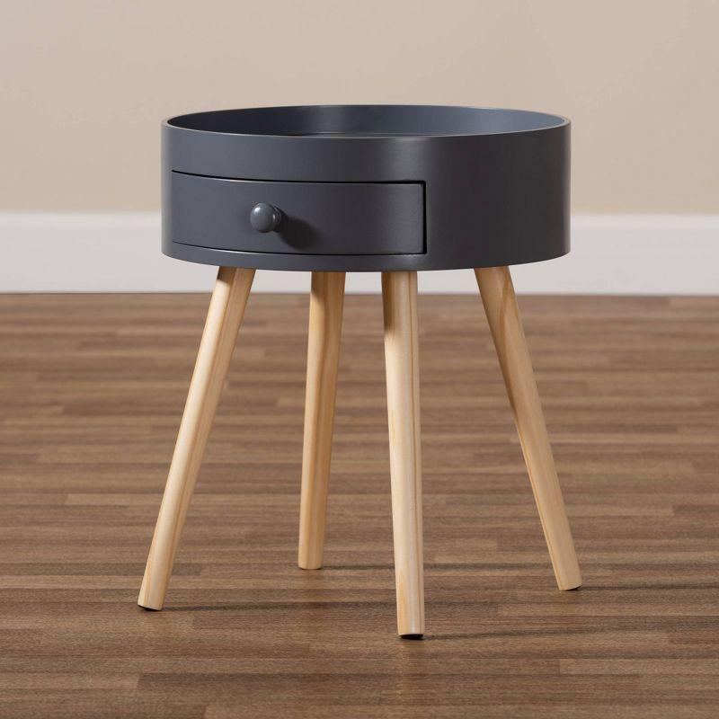 Jessen 1 - Drawer Wood Nightstand - Baxton Studio