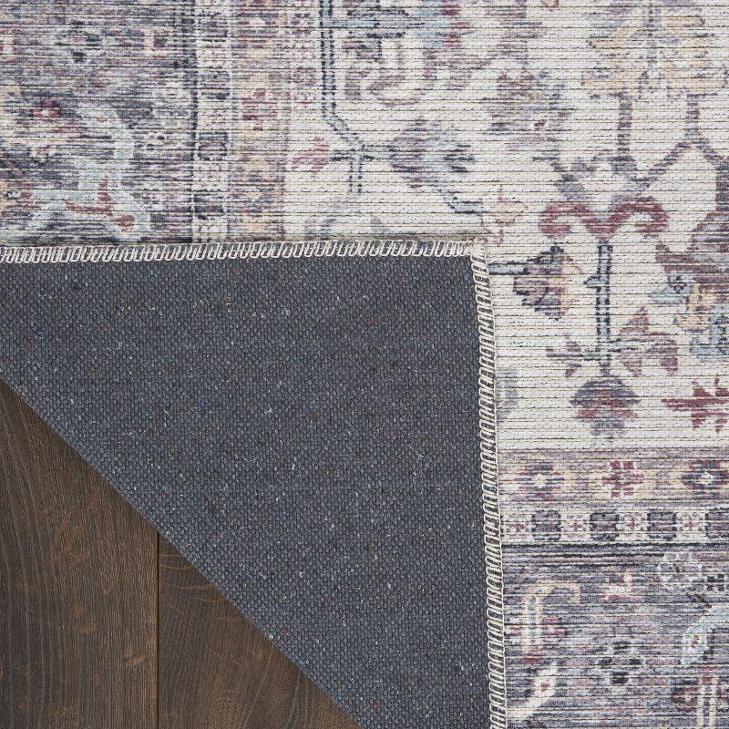 Machine Washable Oriental Gray Area Rug